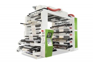 STACK TYPE FLEXO PRINTING MACHINE BAKENG SA FILM YA PLASTIC